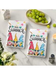 2 Stücke/12 Stücke, Drei-Zwerge-Design, Oversized, geeignet für Herbst/Winter/Frühling/Sommer/Halloween/Weihnachten/Thanksgiving/Valentinstag/Ostern, saisonale Heimdekoration, Feiertags-Heimdekoration, Küchentücher, Geschirrtücher, Küche, Camping, Campingausrüstung, Campingzubehör, Handtücher