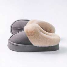 2025新款冬季毛绒拖鞋，女士加厚底蓬松室内家居拖鞋，舒适保暖