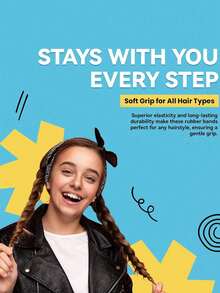 500/1500/3000 chiếc Dây buộc tóc co giãn màu đen trong suốt, dây chun mềm mại dùng cho tóc đuôi ngựa, dây buộc tóc mini bằng nhựa cho bé gái - Nhiều màu - Xem 3