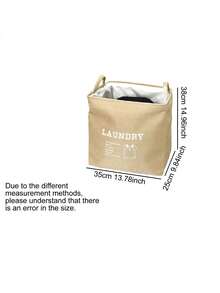 1pc Collapsible Fabric Laundry Basket Simplicity Design Storage Basket With Handles Nursery Decorative Hamper For Toys, Clothes, Blanket, Bathroom, Living Room, Bedroom Organizer, Home Decor