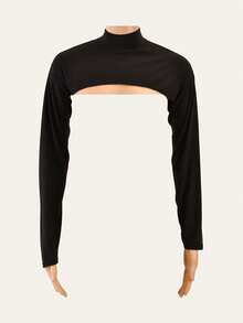 1 chiếc khăn quàng cổ giữ ấm màu trơn cho nữ, áo lót cổ tròn Modacrylic có tay áo giả, khăn choàng cổ, phụ kiện đa năng dài tay cho áo khoác màu trơn, áo cổ lọ cho váy trang trí Giáng sinh - Nhiều màu - Xem 16