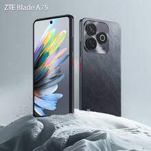 ZTE 中兴，智能手机，Blade A75 冰蓝色玄武岩黑色，已解锁，Android 13，（4GB RAM+10GB Fusion）+256GB ROM，5000mAh 电池，22.5W 充电，双 SIM 卡 4G，4G LTE，全球版本 - 玄武黑 - 查看 6