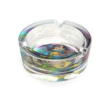 Cartoon Glass Ashtray, Home Ashtrays, Cool Ashtrays No Mess Cute Ashtray Round Transparent For Home Office Decor Or Patio Balcony Outdoor Use