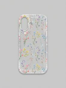 1pc Floral Pattern Transparent Phone Case, Suitable For IPhone 17/17 Air/17 Pro/17 Pro Max And Galaxy Phones, Protective Cover - Multicolor - View 40