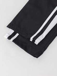 1pc Teen Boys Boys' Fashion Solid Color Patchwork Straight Leg Loose Casual Pants, Suitable For Outdoor Sports, Casual, Home, Campus Style