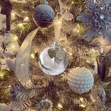 Clear Christmas Memorial Ornament Feather Ball, A Piece Of My Heart Is In Heaven, Christmas Tree Remembrance Hanging Pendant Memorial Gifts For Loss Of Mother 2.76'' Memory Mom Sympathy Gift-597965 - Grandpa - 查看 5