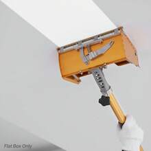 Drywall Flat Box, 10-Inch Wide Quick Clean, Aluminum Finishing Mud Box For Plasterboard, Wallboard, Sheetrock, Bonus Mudguard, Extra 2 Stainless Steel Blades (10/12-Inch)