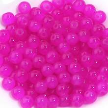 50 piezas de cuentas de vidrio de unicolor clásico de 6 mm para joyería hecha a mano DIY, adecuadas para pulseras, collares y uso diario - Cuentas de color sólido de 6 mm - Ver 13