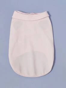 PETSIN 單色短袖寵物polo衫，適用於春夏季節，並綉有刺繡 - 淺粉色 - 查看 7