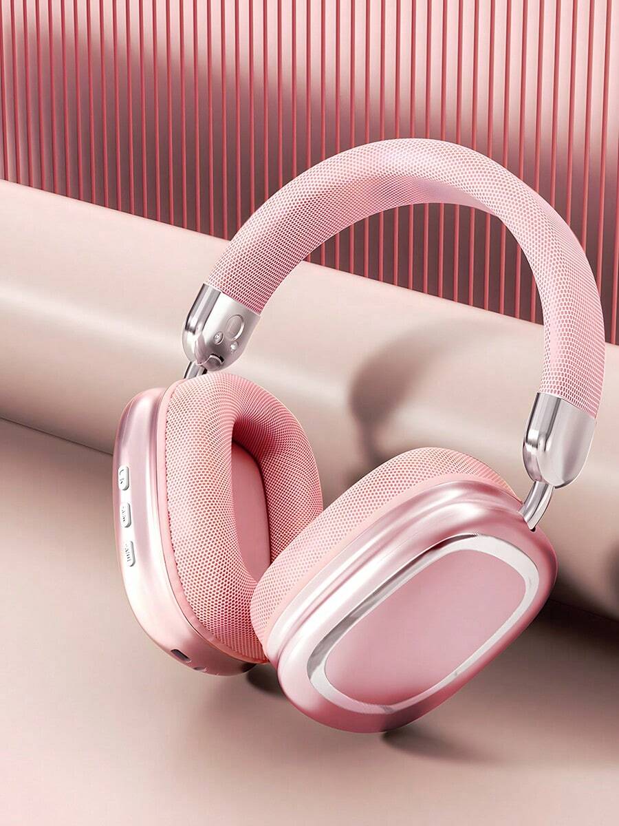 Wireless Bluetooth Headphones With High-Resolution Audio, Foldable And Lightweight Design, Deep Bass, Long-Lasting Earphones, Immersive Bass, USB-C Charging Port, HiFi Stereo, For Work, Gaming, Sports - 粉色 - 查看 1