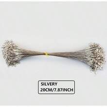 Steel Wire Leader 20cm For Lure Fishing - 4 Colors (Red/Silver/Black/Green) Pike Zander Perch - Toothproof Trace For Spinners Lures - 50pcs Lot