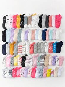 12 双儿童熊图案踝袜，适合春夏季 - 玫紅色 - 查看 6