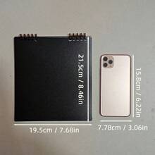 1本极简主义方格活页笔记本，8.46 x 7.68英寸，21.5 x 19.5厘米 - 翻盖式日常办公笔记本 - 均碼 - 查看 5