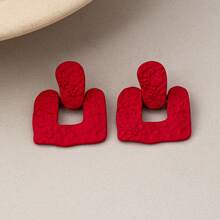 2pcs Geometric Retro Asymmetrical Fashion Earrings For Women