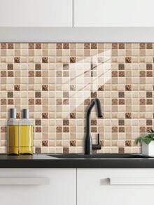PVC Self-Adhesive Removable Home Decor Kitchen Stickers & Wallpaper, Mosaic Tile-Style Wall Decals Ideal For Decorating Kitchen And Living Room Walls, Cabinets, Sinks, Bedrooms, Kitchens, Bathrooms, Offices, And More Kitchen Accessories, Bathroom Accessories, Kitchen Decor