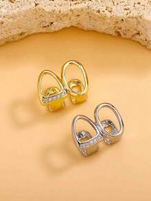 3Pcs 14k Copper Hollow Heart Cutout Clip-On Tooth Jewelry, Y2K Grillz Valentines Halloween Decor Grills For Teeth Wome - Multicolor - View 2