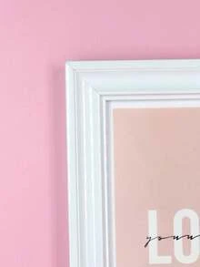 1pc Nordic Style Flat Edge Simple Photo Frame, Density Board Frame Suitable For Living Room, Study, Bedroom - White - View 8