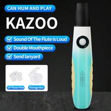 1 pieza Kazoo grande, con tono ajustable y calidad de sonido mejorada, fácil de aprender, adecuado para actuaciones en solitario o como acompañamiento improvisado para guitarra, ukelele, violín, piano y talla grande, también es un gran regalo de cumpleaños u ocasión festiva, disponible en varios colores