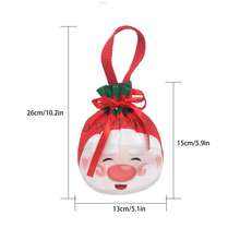 1pc Christmas Bags, Santa Claus Gift Bags, Christmas Snowman Tote Bags, Christmas Eve Apple Gift Bags, Christmas Fruit Packaging Bags, Candy Gift Bags, Decorative Souvenir Bags, Suitable For Gift Packaging, Apple Packaging, Gift Packaging Bags, Christmas Decoration, New Year Decoration Christmas Christmas Decorations Christmas Pajamas Christmas Gifts Christmas Decor
