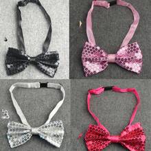 6pcs Unisex Sequined Lincoln Hat Sequined Bow Set Retro Ballroom Jazz Hat Fashionable Party Outfit - Multicolor - View 8