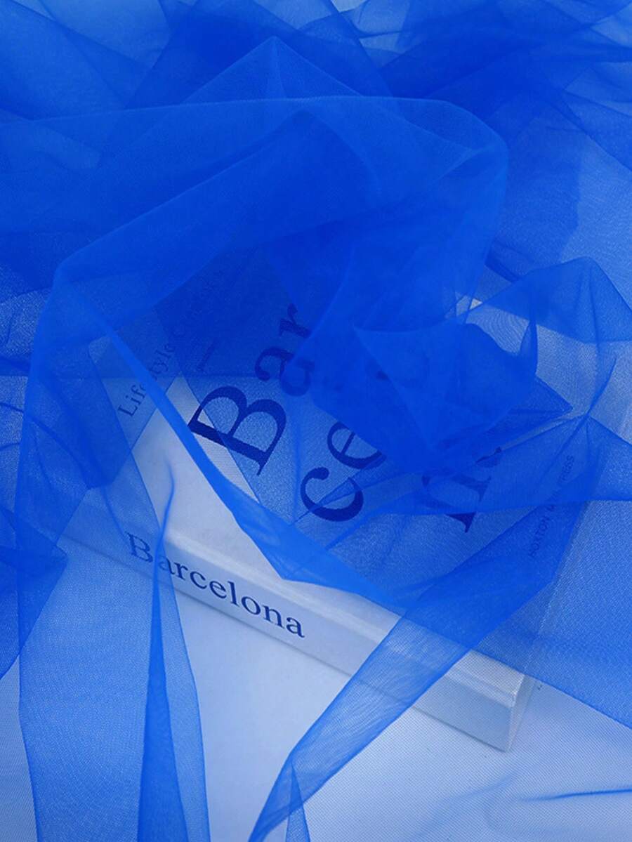 1pc Tulle Fabric For Wedding Dress Headpiece, Handmade Sewing Material, Backdrop Photography, Suitable For DIY Crafts, Ballet Tutu, Wedding And Decoration