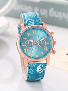 1/3/4/5pcs Elegant Roman Quartz Women's Watches - Fashionable Round Dial Strap, Perfect Gift Idea