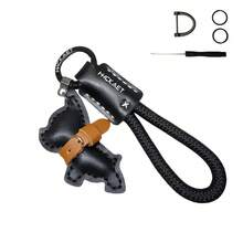Cartoon Dog Keychain – Fashionable And Simple Unisex Key Ring, Backpack Pendant, Couple Handbag Charm - 黑色 - 查看 3