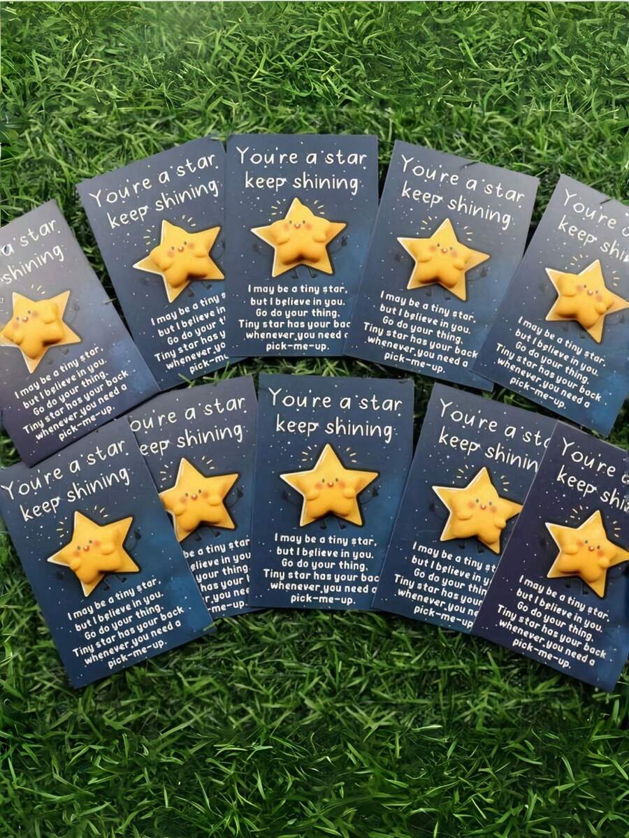 5/10 piezas ¡talla grande vendido de YOOX! Adorables tarjetas con forma de estrella de 8x5,5 cm para iluminar su brillo interior. Perfectas para deseos de cumpleaños, aliento, deseos de recuperación, etiquetas de regalo para fiestas, motivación académica, Navidad, Acción de Gracias y difundir energía positiva.
