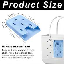 B&T   Phone Holder Charm For Bogg Bags - Universal Phone Case Accessory Compatible With All Bogg Totes - Beach Bag Cell Phone Holder Light Blue - Kiểu 3 - Xem 8