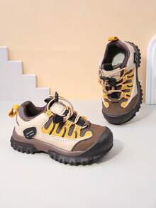 New Autumn And Winter Children's Outdoor Hiking Shoes, Stylish Buckle Casual Shoes, Mesh Breathable Sports Shoes