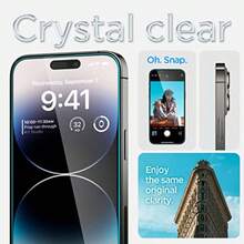 TLL  Tempered Glass Screen Protector [GlasTR EZ FIT] Designed For IPhone 14 Pro [Case Friendly] Sensor Protection 2 Pack2574 - As Pic - View 6