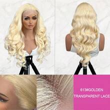 200% Density 613 Blonde Color Body Wave Human Frontal Hair 13X4 Lace Frontal Wigs For Women Pre Plucked Large Area Lace Front Wig Daily Party Wigs Blended Hair Natural Hairline Wig - S613 - View 10