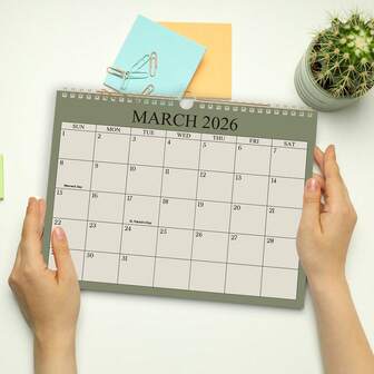 2026 Minimalist Wall Calendar, 12 Months From January To December, 8.27*11 Inch, Creative Monthly Planner, Home Decor Calendar, Christmas & New Year Gift