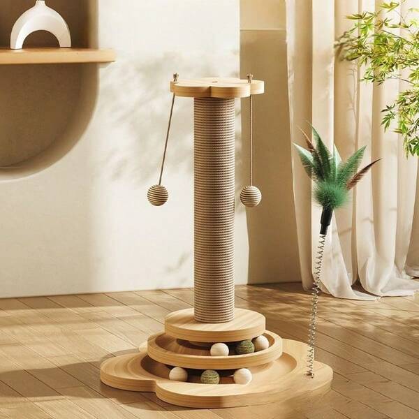 Estrutura de escalada para gatos, resistente ao desgaste e sem aparas, haste elevada para garras de gato, prancha para garras de gato, nova prancha vertical para garras, brinquedo durável para animais de estimação para entretenimento próprio