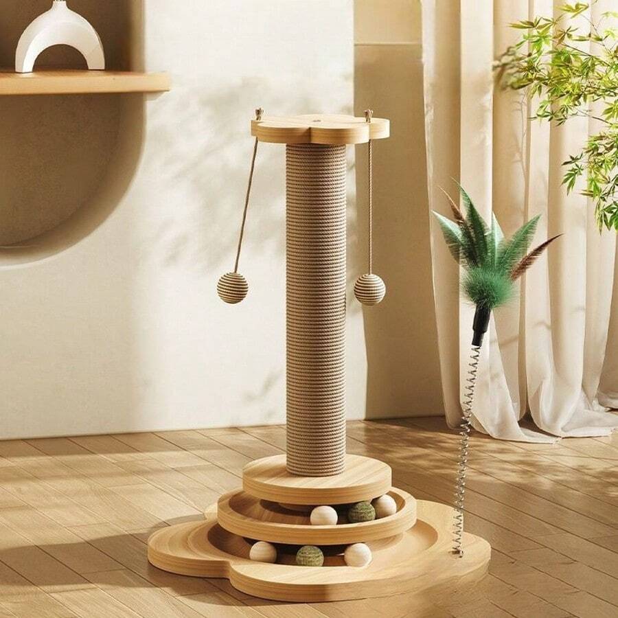 猫爬架 耐磨不掉毛 加高猫爪杆 猫爪板 新款垂直爪板 耐用宠物自娱玩具