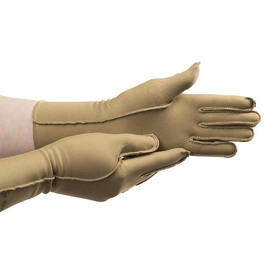 Isotoner Women & Men Arthritis Compression Rheumatoid Pain Relief Gloves For Joint Support With Open/Full Finger Design-905190 - CamelOnePairofFullFingerGloves - View 1