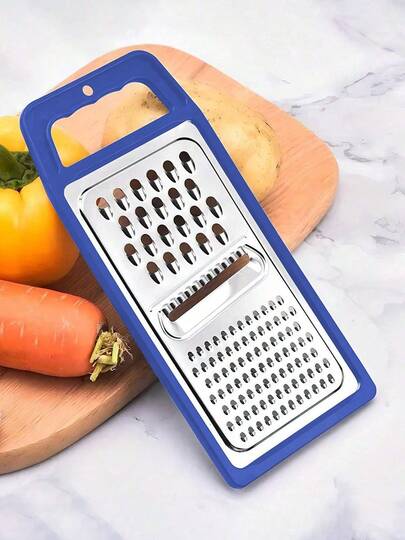 1 pieza Rallador multifunción de acero inoxidable, rebanador de verduras, rebanador de frutas, rallador de zanahoria manual, apto para patatas, pepinos, queso, zanahorias, calabacines y otras verduras y frutas, rallador de ensalada, rallador de fideos, rallador de verduras manual, apto para la cocina, fiestas, una herramienta de cocina útil