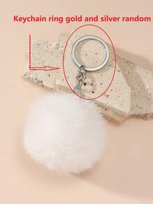 1 件男女通用毛绒球钥匙扣，卡通绒球吊坠装饰，适合送给朋友和家人仿兔毛球吊坠、钥匙扣、包袋配饰、绒球钥匙扣、蓬松仿兔毛绒球钥匙圈，适合女士吊坠配饰万圣节配饰教师节圣诞节礼物创意 - 彩色 - 查看 12