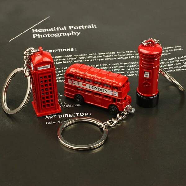 Vintage London-Themed Keychain - Alloy Metal Phone Booth, Bus, And Mailbox Charms With Ring Buckle, Decorative Key Rings For Bags And Phones, Perfect For Women, Birthday Festival Accessory British London Souvenir Keychain Set, Zinc Alloy Red Telephone Booth, Double Decker Bus, And Mailbox Key Rings, Elegant Unplated Key Pendants, For Travel, Birthday, Couples S Halloween Accessories Teachers Day Christmas Gift Ideas Bag Accessories Lanyards With Id Holder Car Accessories Bag Charms