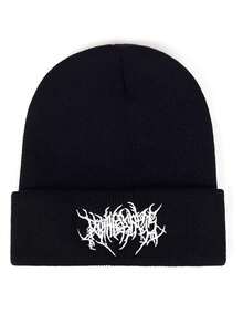 قبعة صغيرة مطرزة بندبة للرجال الكاجوال الجوتية، قبعة نسائية أنيقة للتزلج في الشارع، قبعة دافئة وعملية للطقس البارد، قبعة فضفاضة، قبعة شتوية دافئة من نوع هاراجوكو Y2K بنكية، قبعة محبوكة ناعمة