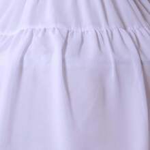 Women Girls Crinoline Petticoat 2 Hoops Skirt Chiffon Ball Gown Short Half Slip Underskirt For Lolita Cosplay-61096 - 黑色 - 查看 6