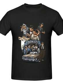 Lil Homies Funny T-Shirt Tops Tees For Men  Men Size S-3XL - 黑色 - 查看 1