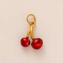 1pcINS Cute And Fashionable Stainless Steel Exquisite Cherry Underwear Top Boxing Gloves Mushroom Strawberry Cat Dog DIY Pendant, Plated With 18K Gold, Not Easy To Oxidize, Suitable For Wife And Mother To Freely Match - Multicolor - View 10