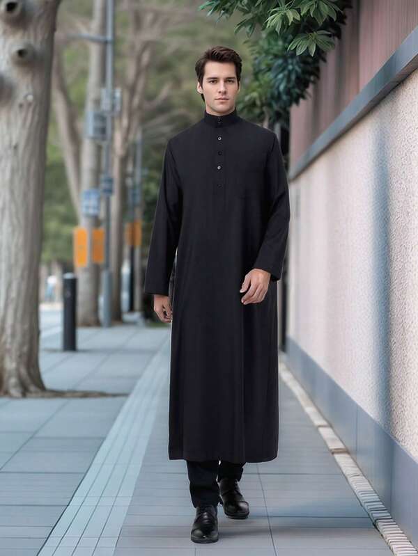Hochwertige lässige traditionelle arabische Robe für Herren, aus komfortablem und atmungsaktivem Stoff, geeignet für Eid Al Fitr