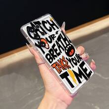 1pc Personalized English Graphic Phone Case Compatible With IPhone11/12/13/14/15/16/11pro/12pro/13pro/14pro, S20/S22/S24/S25, Popular Anti-Fall Anti-Shock - Clear - View 2