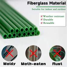 5/10/20 Stücke Pflanzenstäbe, grüne Pflanzenhalter, Pflanzenstützen geeignet für Innen- und Außenpflanzen, grüne Pflanzenhalter für Topftomaten, Pfingstrosen, Lilien, Rosen und andere Blumen- und Gemüsepflanzen - Verschiedenfarbig - Übersicht 7