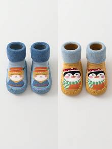 2 Pairs Baby Socks, Anti-Slip Crawling Socks For Newborns 0-3 Years Old, Soft & Loose Fit - Multicolor - View 15