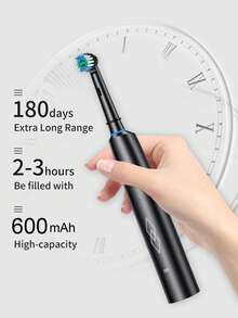 Electric Toothbrush Gift Set , Rechargeable With 4 Brush Heads, Deep Clean, 30-Day Battery Life, Waterproof Travel Toothbrush, Ideal For Christmas, Valentine's Day & Holiday Gifts - Multicolor - View 4