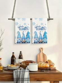 2 Stücke/12 Stücke, Drei-Zwerge-Design, Oversized, geeignet für Herbst/Winter/Frühling/Sommer/Halloween/Weihnachten/Thanksgiving/Valentinstag/Ostern, saisonale Heimdekoration, Feiertags-Heimdekoration, Küchentücher, Geschirrtücher, Küche, Camping, Campingausrüstung, Campingzubehör, Handtücher