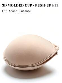 1 件女士聚拢粘性胸垫 - 隐形无肩带胸垫，自粘式胸贴，无缝提升和聚拢，适用于婚纱、太阳裙和泳装